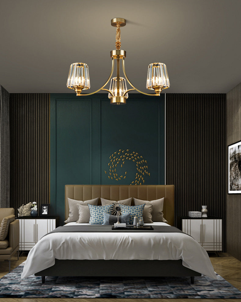 Postmodern Starburst Chandelier Pendant Light Glass Hanging Light Fixtures for Living Room