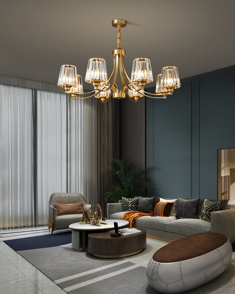 Postmodern Starburst Chandelier Pendant Light Glass Hanging Light Fixtures for Living Room