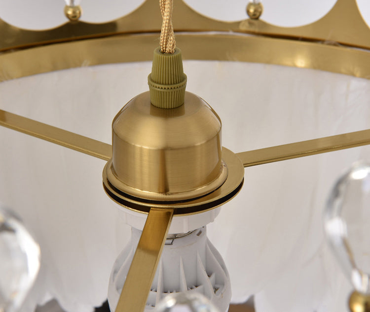 Fissature per illuminazione a sospensione a corona ultra-moderna lampada appesa con cavo sospeso per camera da letto