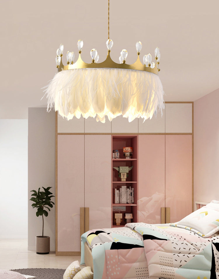 Fissature per illuminazione a sospensione a corona ultra-moderna lampada appesa con cavo sospeso per camera da letto