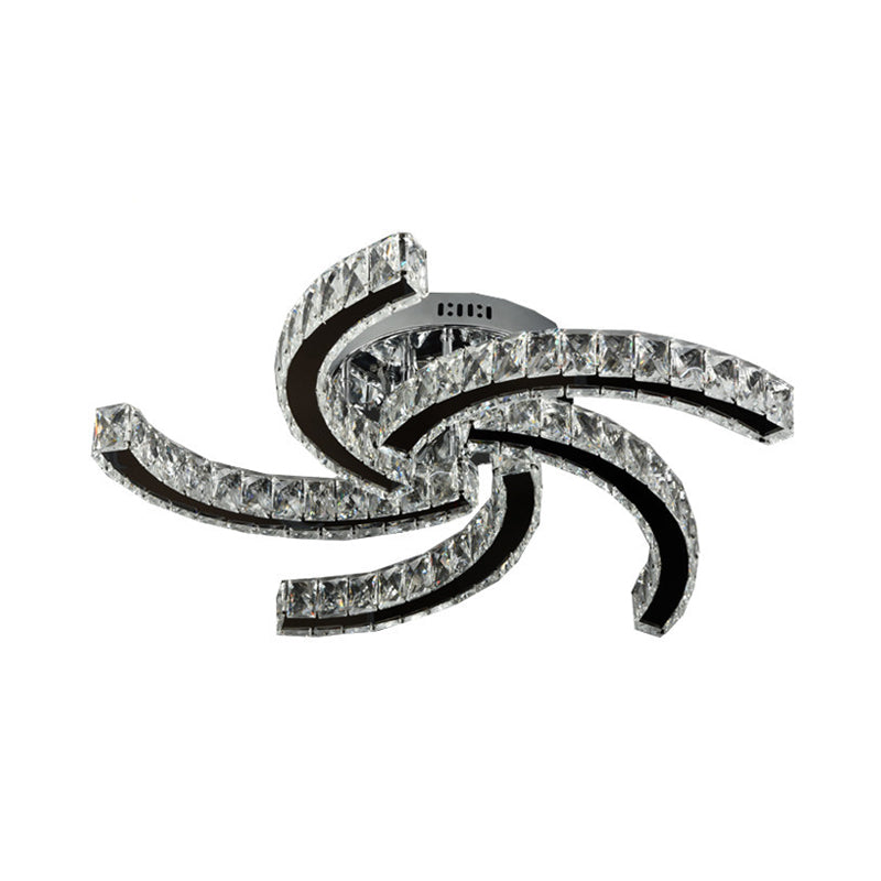 Light semifulmini a vento a vento a vento semplice cristallo cromato a filo semi -filo in luce calda/bianca/3 colori