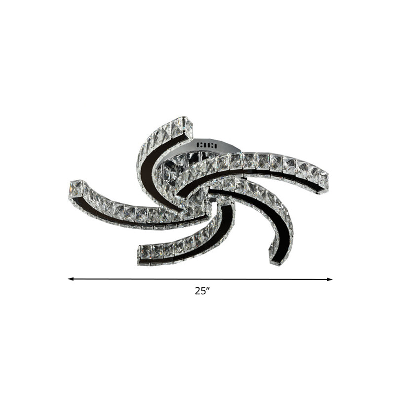 Light semifulmini a vento a vento a vento semplice cristallo cromato a filo semi -filo in luce calda/bianca/3 colori