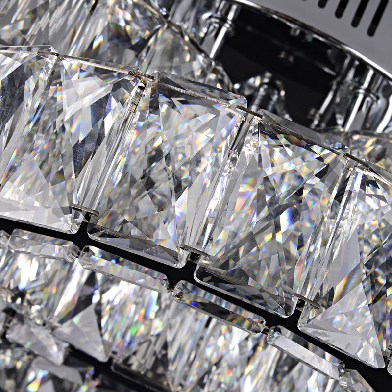 Light semifulmini a vento a vento a vento semplice cristallo cromato a filo semi -filo in luce calda/bianca/3 colori