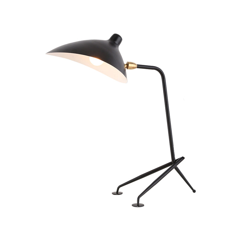 Lampada da terra con paralume a becco d'anatra Lampada da tavolo girevole in metallo stile nordico con 1 testa per sala studio in bianco/nero
