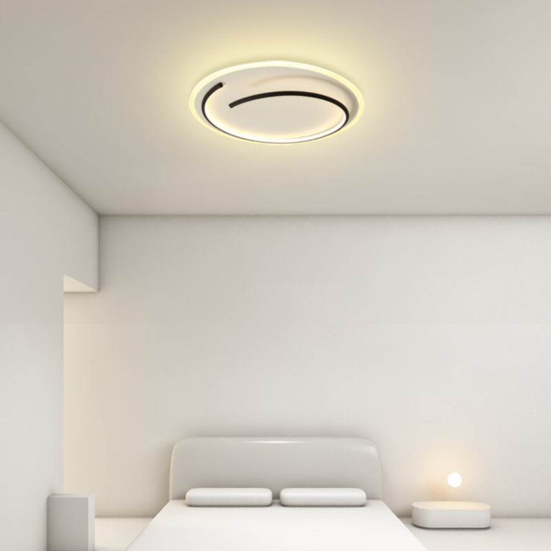 Circular Acrylic Ceiling Mounted Lamp Minimalism LED Flush Light Fixture for Bedroom