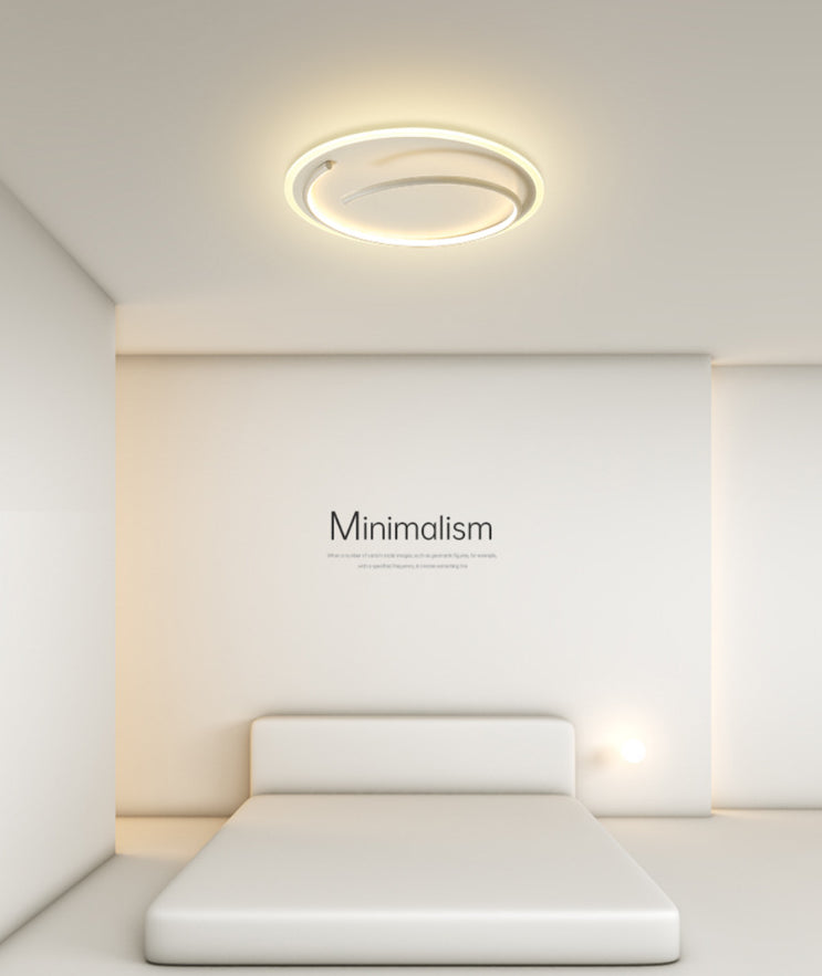 Circular Acrylic Ceiling Mounted Lamp Minimalism LED Flush Light Fixture for Bedroom