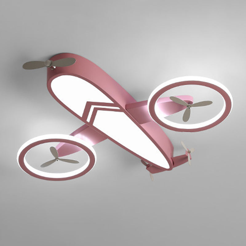 Avion encastré luminaire dessin animé métallique enfants chambre LED plafonnier