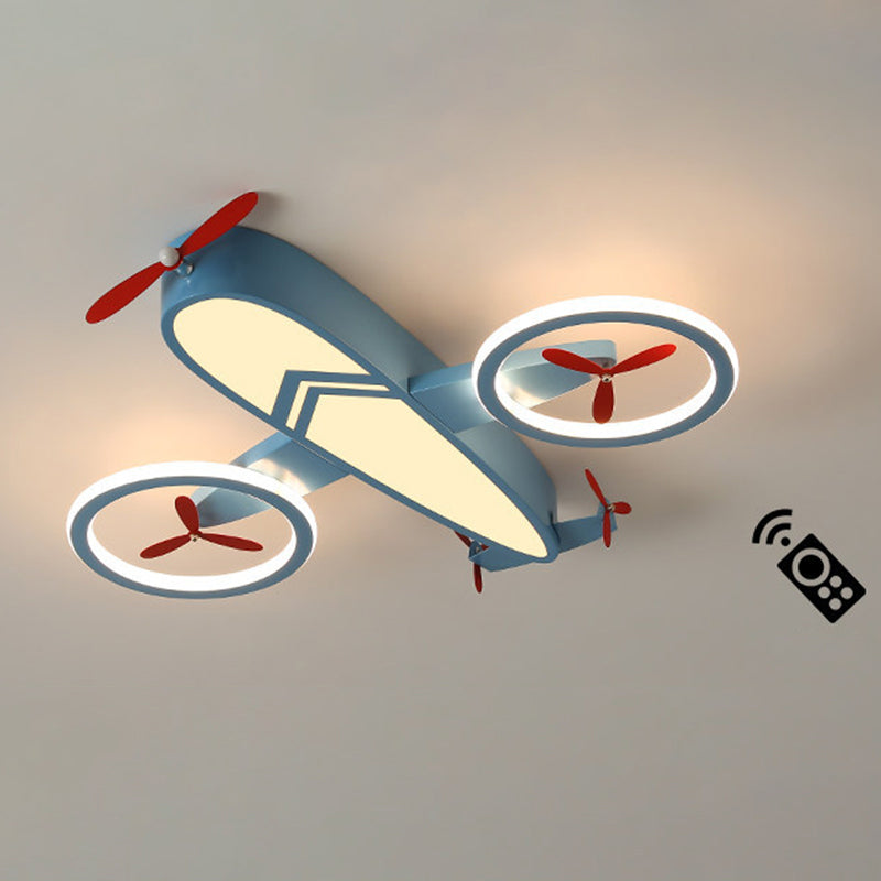 Avion encastré luminaire dessin animé métallique enfants chambre LED plafonnier