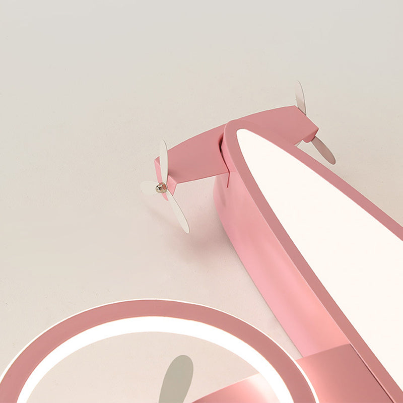 Avion encastré luminaire dessin animé métallique enfants chambre LED plafonnier