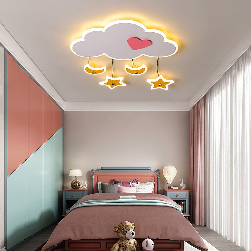 Novelty Cartoon Flush Mount LED Light Kids Style Metal Bedroom Ceiling Light Fixture