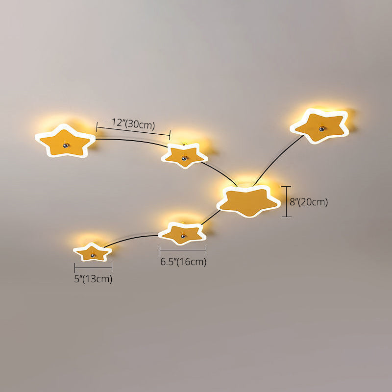 Novelty Cartoon Flush Mount LED Light Kids Style Metal Bedroom Ceiling Light Fixture