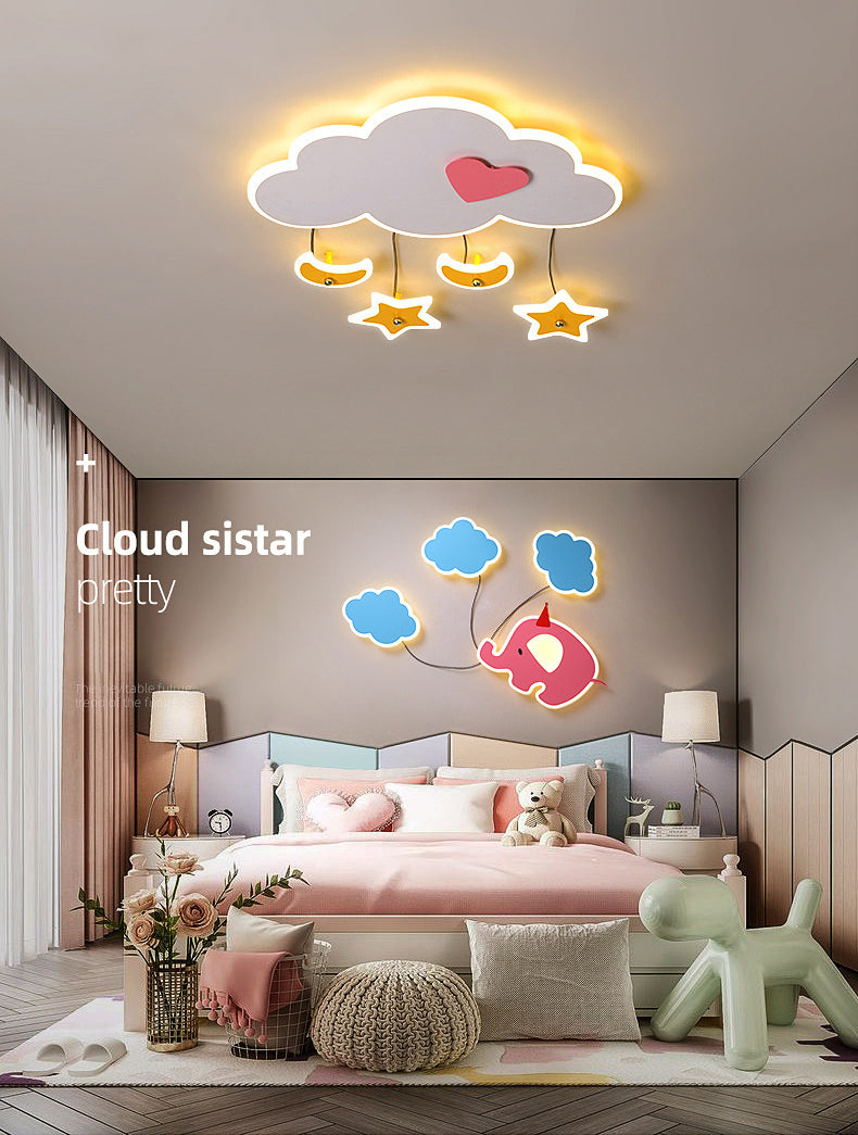 Novelty Cartoon Flush Mount LED Light Kids Style Metal Bedroom Ceiling Light Fixture