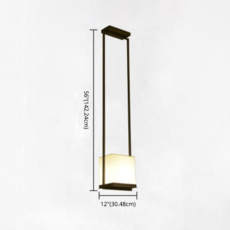 Fabric Shaded Suspension Lighting Minimalist 1-Light Black and White Pendant for Hallway