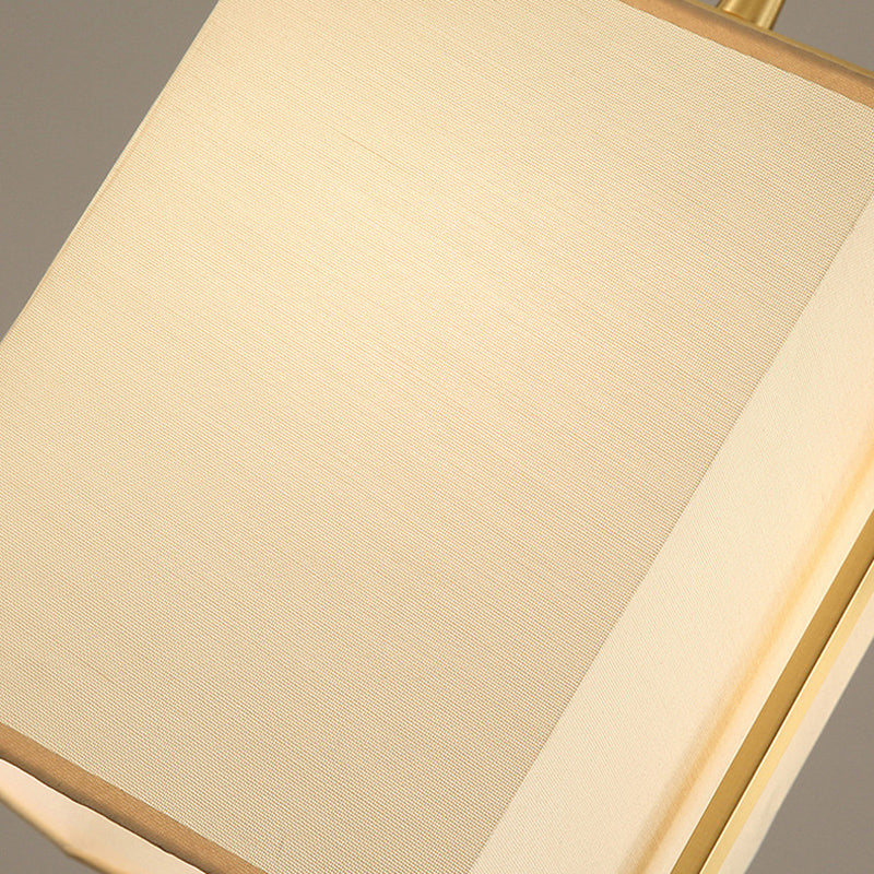 Minimalistische rechteckige Pendelleuchte Lampenmaterial 1 Kopf Diner hängende Licht mit Rahmen in Gold