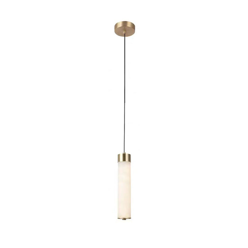 Pendulum a forma di pipa in marmo Minimalismo 1 testa a sospensione bianca per camera da letto