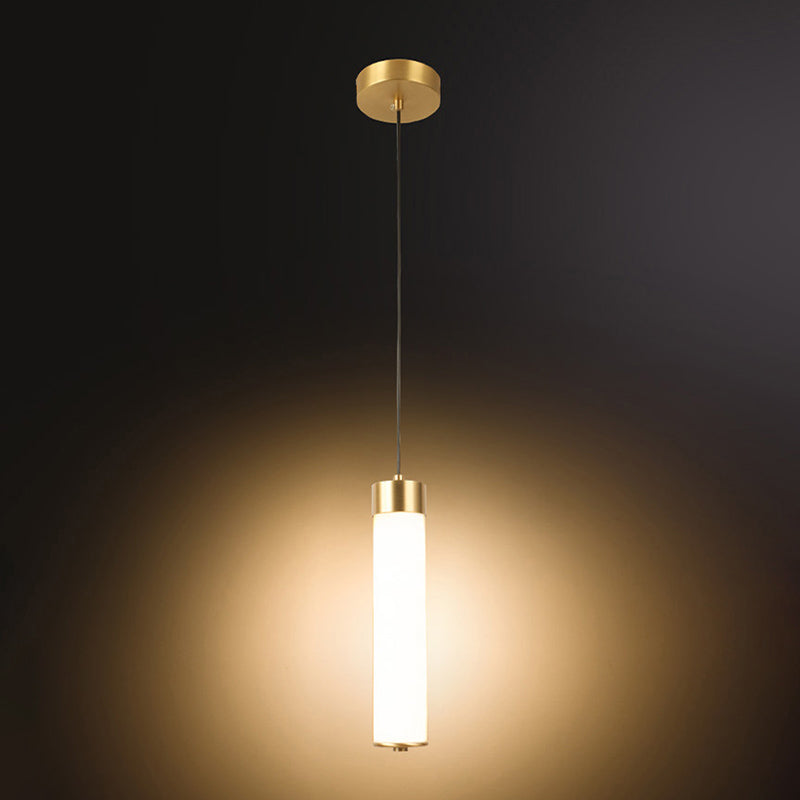 Pendulum a forma di pipa in marmo Minimalismo 1 testa a sospensione bianca per camera da letto