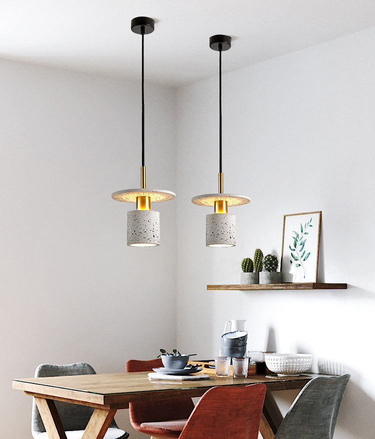 Luce a sospensione a forma di cappello da terrazzo Luce a soffitto a bulba singola per barre da cucina