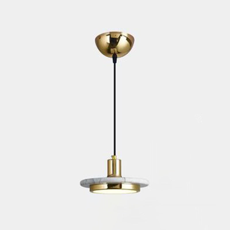 Kappengeformte Marmorhängeblocke Leuchte minimalistische LED -Anhängerbeleuchtung für das Restaurant