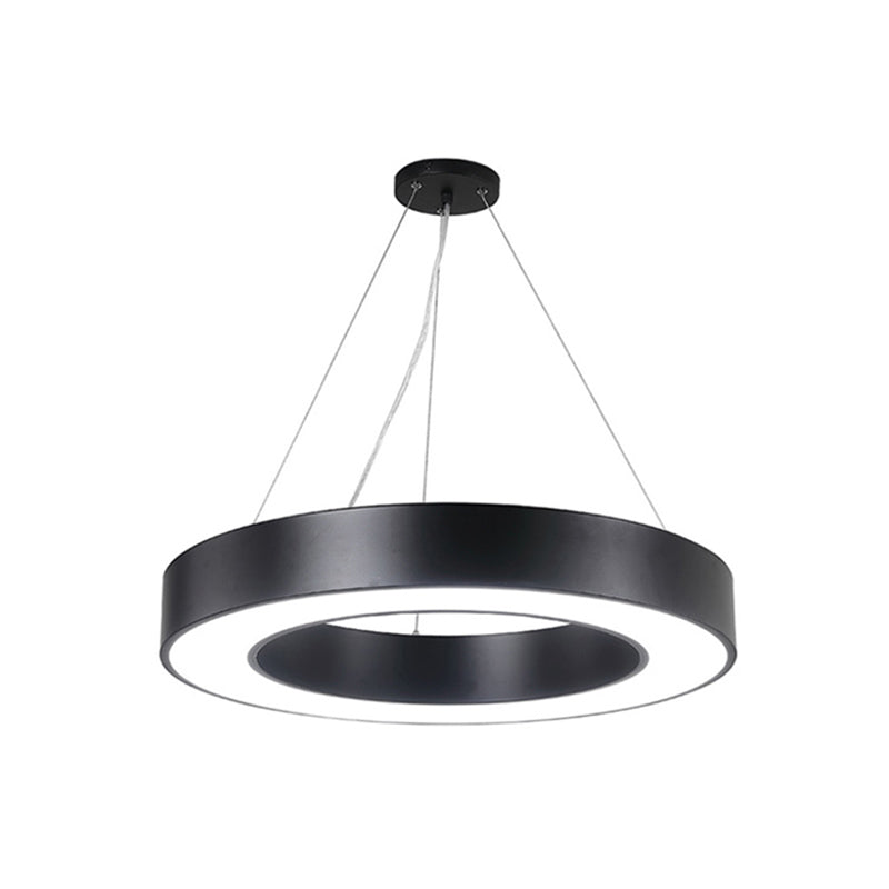 Lampada rotonda Black Lampada rotonda LED Minimalist LED Impiccamento per l'ufficio