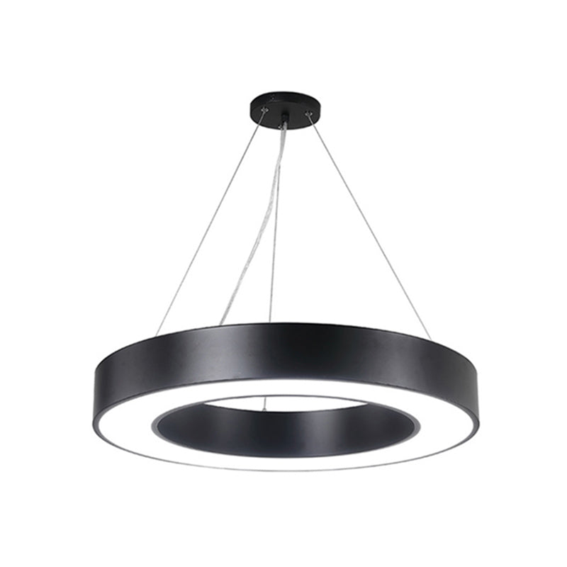Lampada rotonda Black Lampada rotonda LED Minimalist LED Impiccamento per l'ufficio