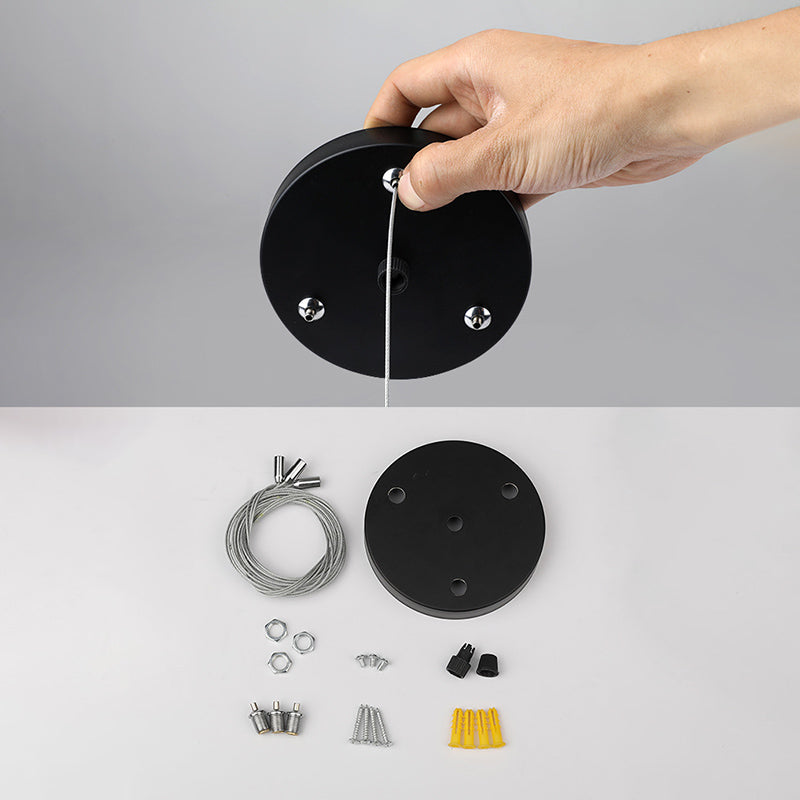 Y Shaped Acrylic Suspension Lamp Modern Black LED Pendant Light for Conference Room