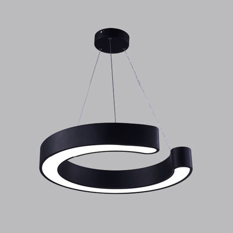 Minimalistische C -förmige hängende Beleuchtung Acryl Office LED Commercial Pendelleuchte Leuchte