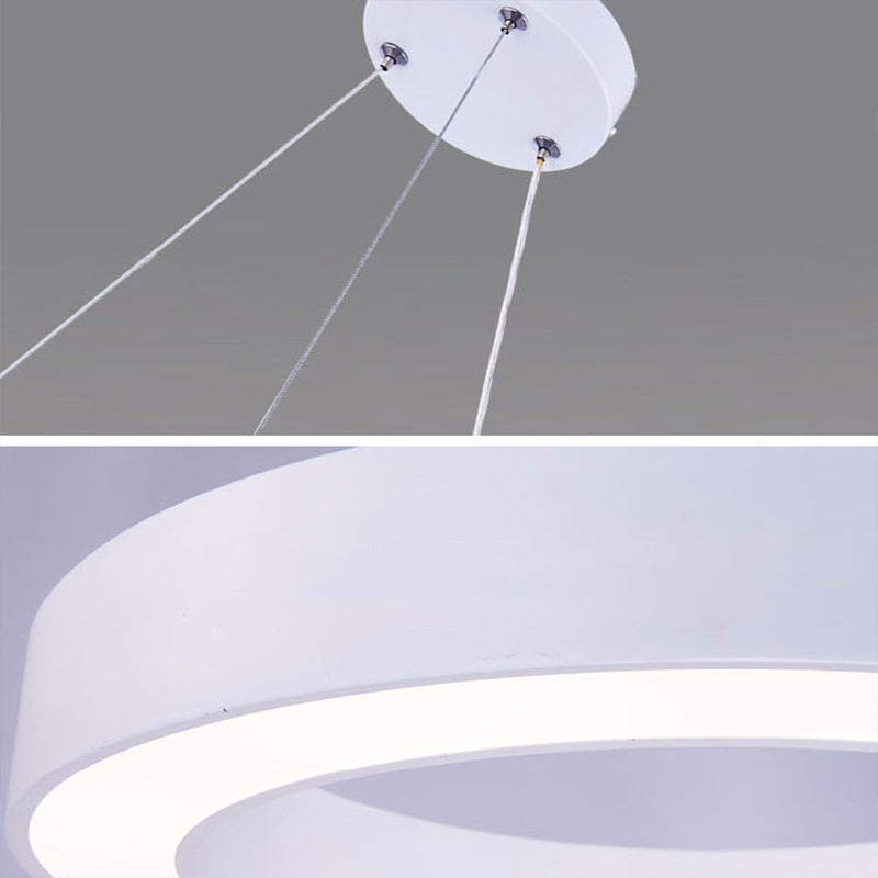 Minimalist C Shaped Hanging Lighting Acrylic Office LED Commercial Pendant Light Fixture