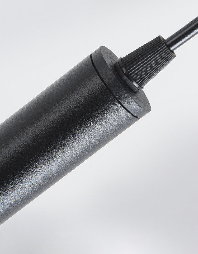 Black-Gold Tube LED Pendant Simplicity Aluminum Hanging Light Kit for Dining Room