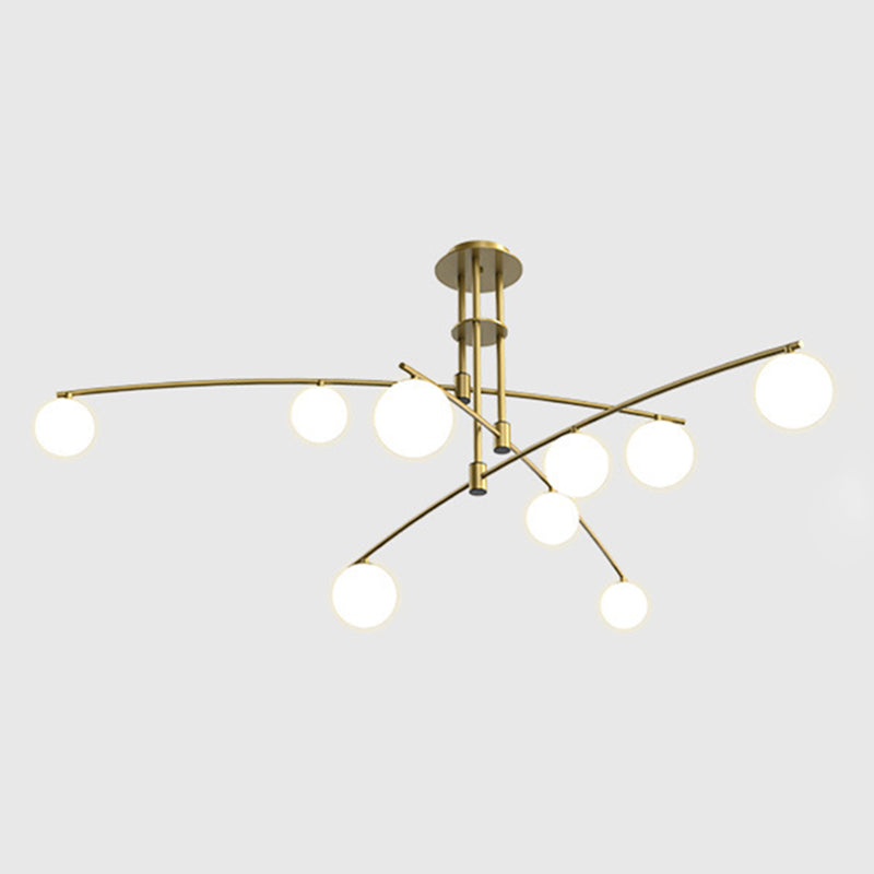 Tiered Opaline Glass Island Light Simple Style Ceiling Suspension Lamp for Living Room