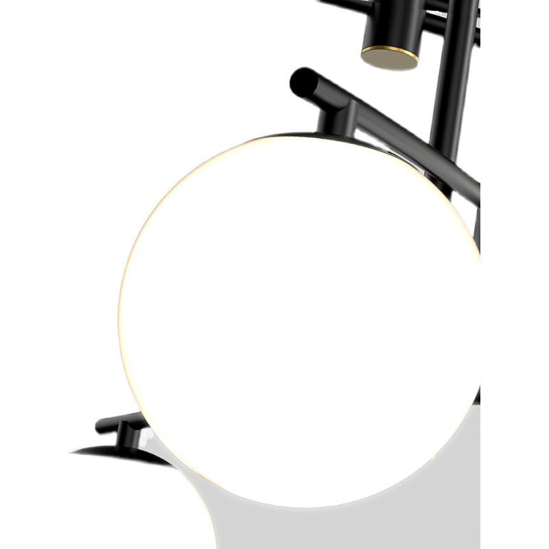 Tiered Opaline Glass Island Light Simple Style Ceiling Suspension Lamp for Living Room