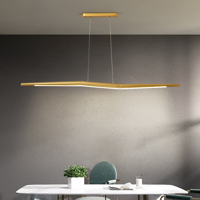 Twig Shaped Metal Ceiling Lamp Minimalistic LED Island Light Fixture for Restaurant