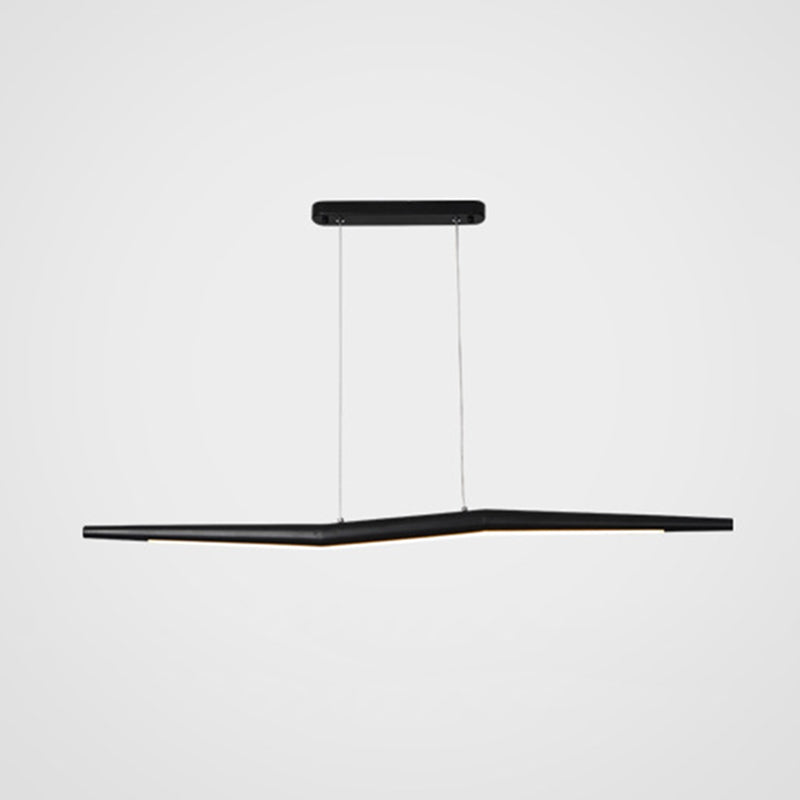 Lampada a soffitto in metallo a forma di ramoscello Lampada dell'isola LED minimalista per il ristorante