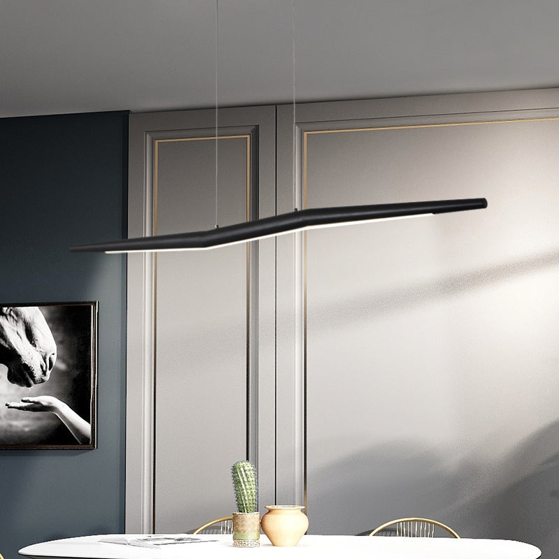 Twig Shaped Metal Ceiling Lamp Minimalistic LED Island Light Fixture for Restaurant