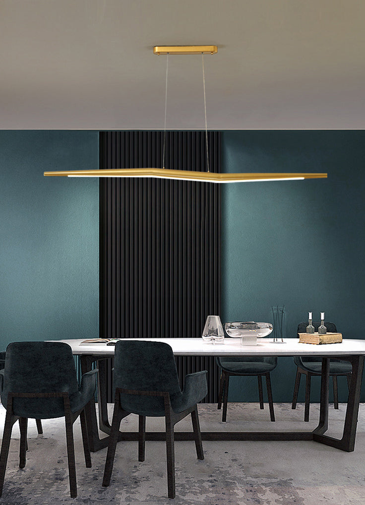 Twig Shaped Metal Ceiling Lamp Minimalistic LED Island Light Fixture for Restaurant