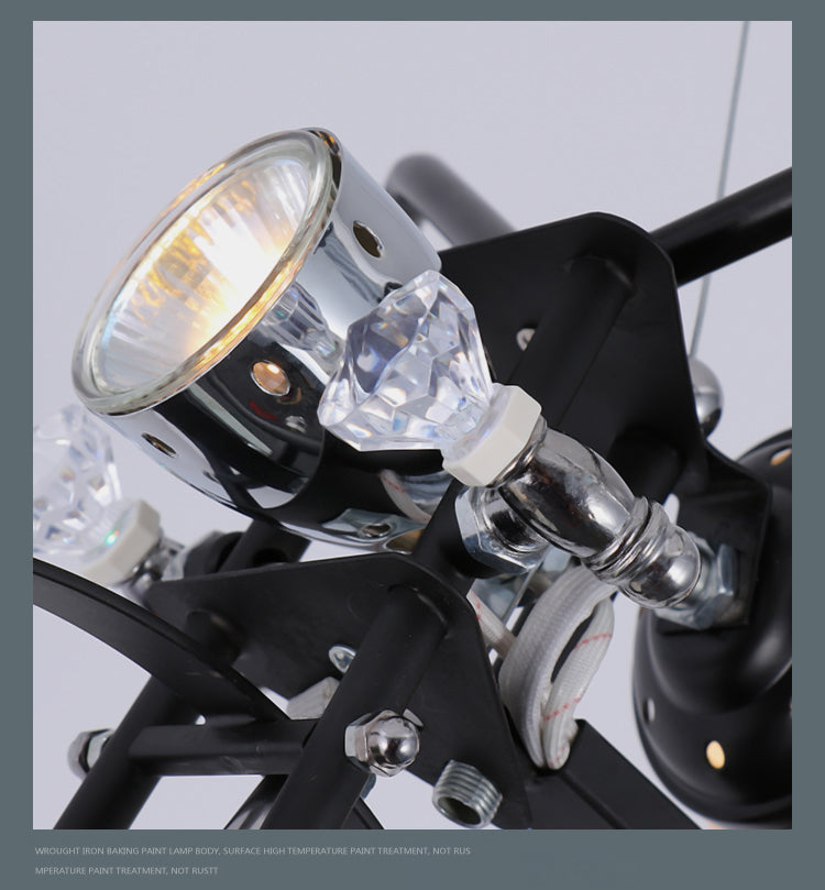 Accensione industriale a sospensione per moto per bar, luce in vetro bianco glassata per bar