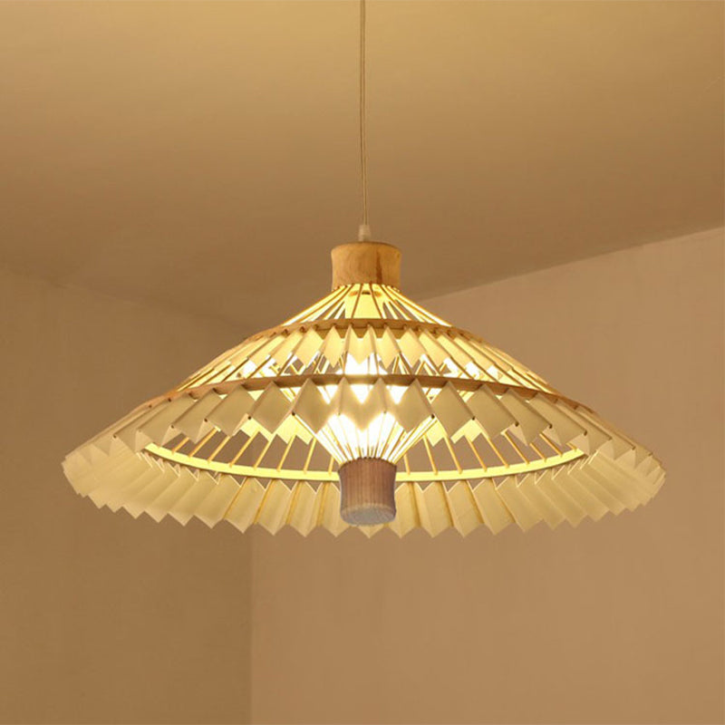 Tapered Pendant Lighting Tradition Bamboo 1 Bulb 19.5"/23.5" Wide Beige Hanging Lamp Kit