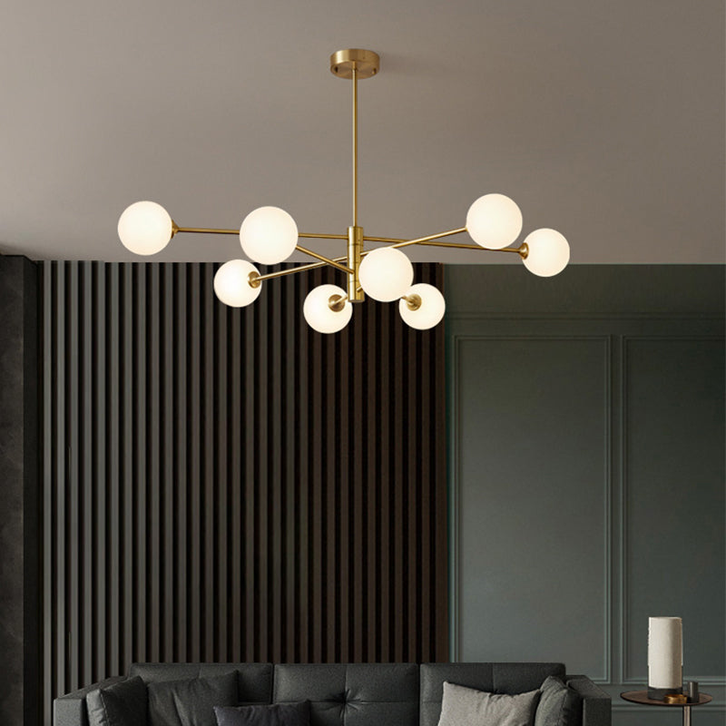 Design moderno lampadario a 8 luci, tonalità a forma di vetro di vino, altezza regolabile