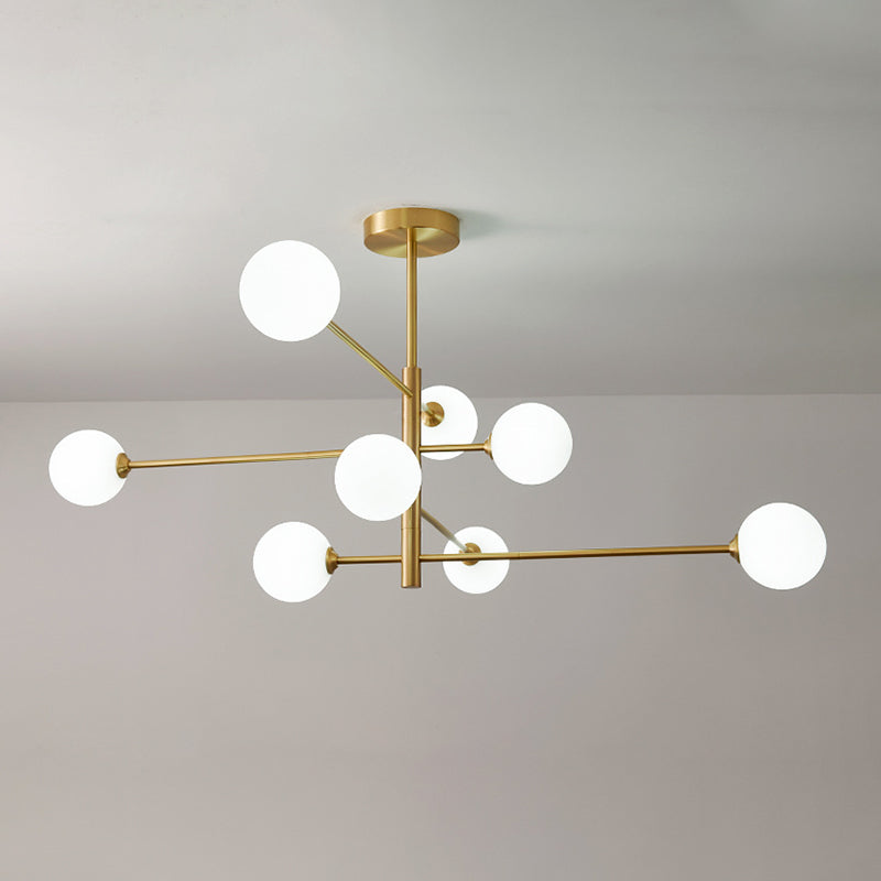 Design moderno lampadario a 8 luci, tonalità a forma di vetro di vino, altezza regolabile