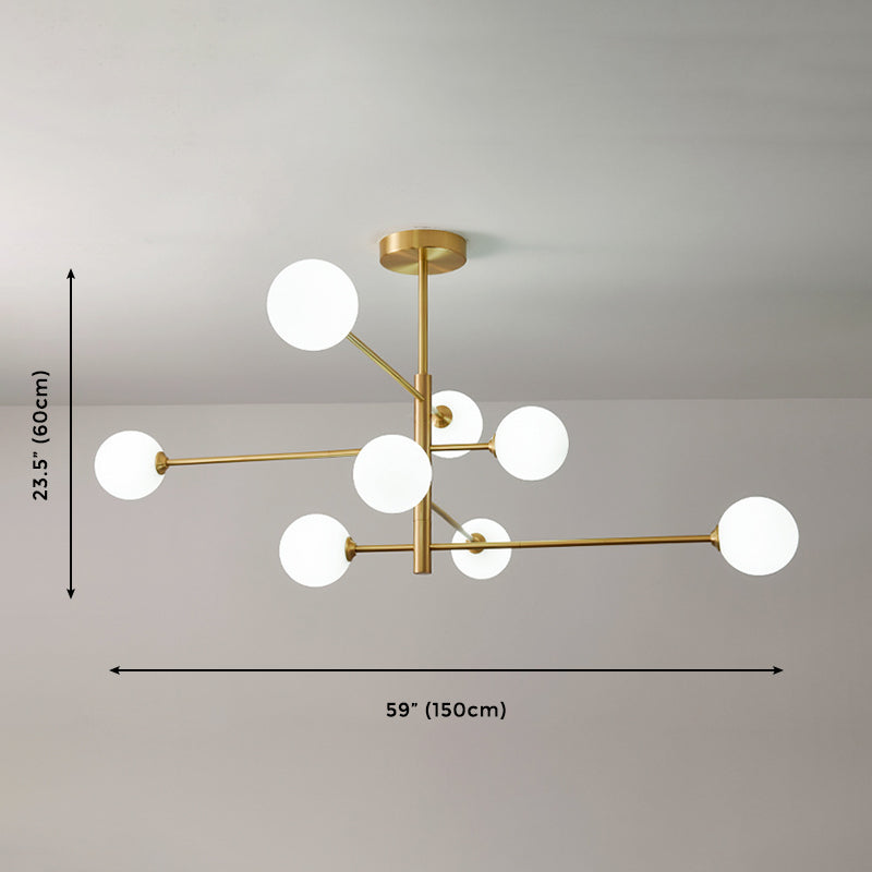 Design moderno lampadario a 8 luci, tonalità a forma di vetro di vino, altezza regolabile