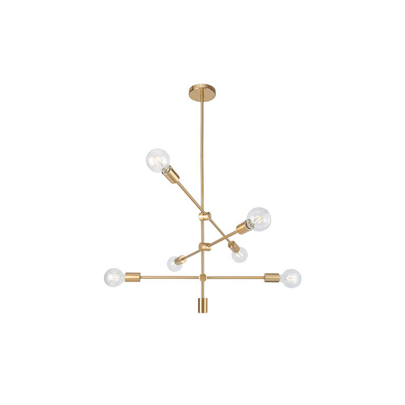 Modern Chandelier, Black Light Fixture Led Bulb with Adjustable Height