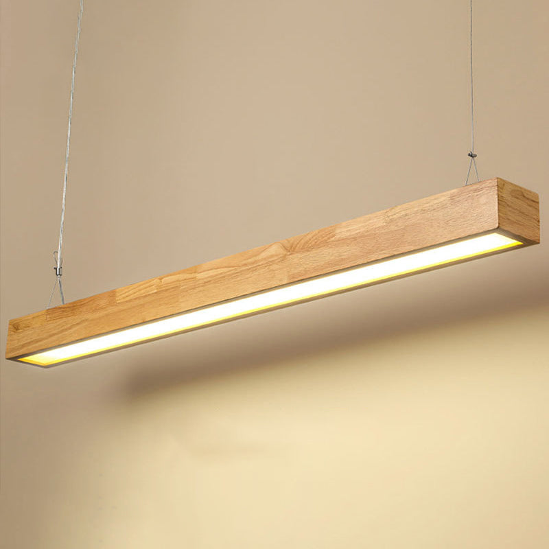 Pendance île rectangulaire beige éclairage moderne les lampes îles à LED minimaliste modernes