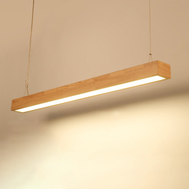 Pendance île rectangulaire beige éclairage moderne les lampes îles à LED minimaliste modernes