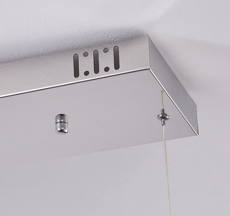 Modern Luxurious LED Island Pendant Lighting Wave Prismatic Optical Crystal Island Ceiling Light for Dining Table