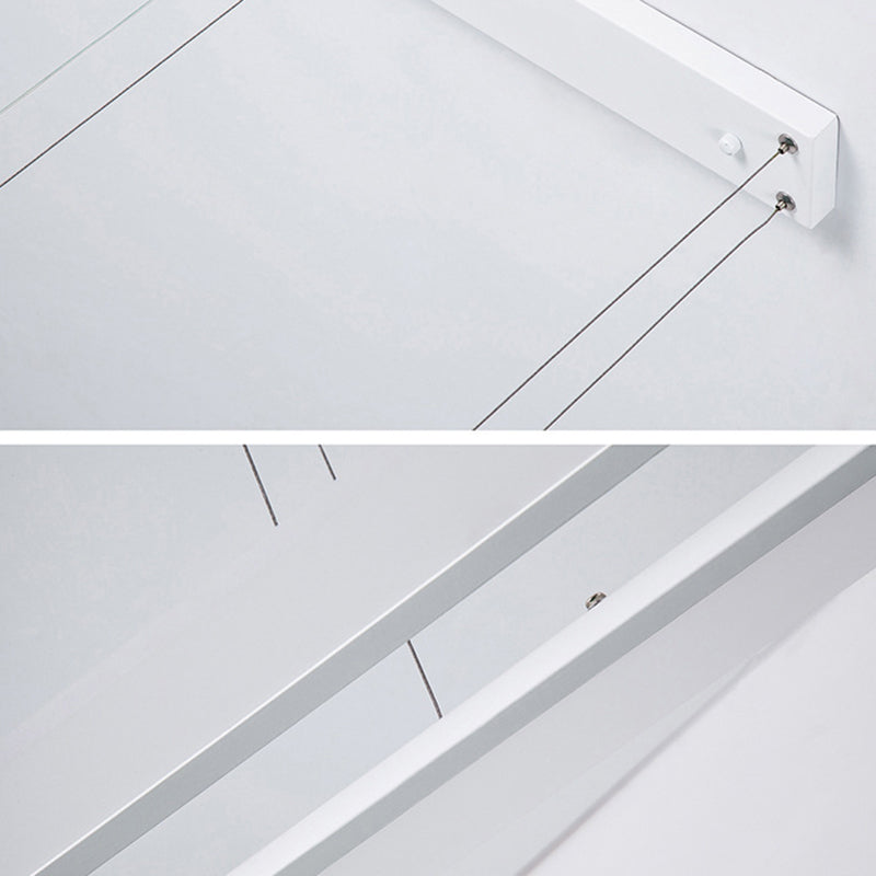 Modern Minimalist Oval Island Light Acrylic LED Strip Restaurant Pendant Lighting In White