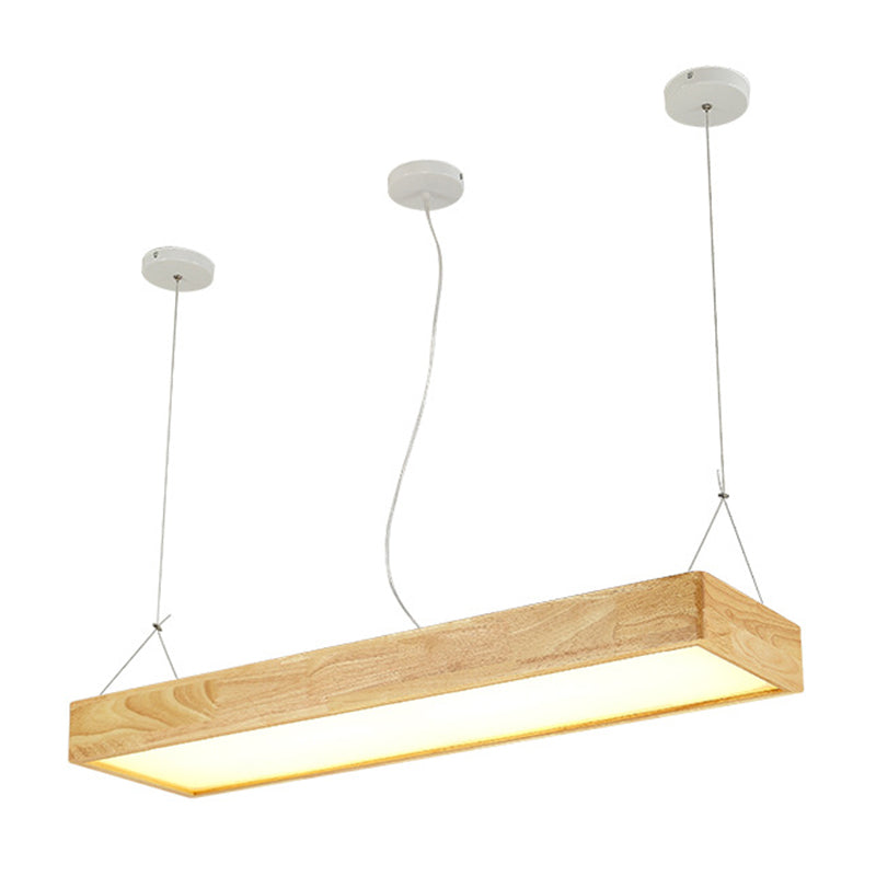 Pendance île rectangulaire beige éclairage moderne les lampes îles à LED minimaliste modernes