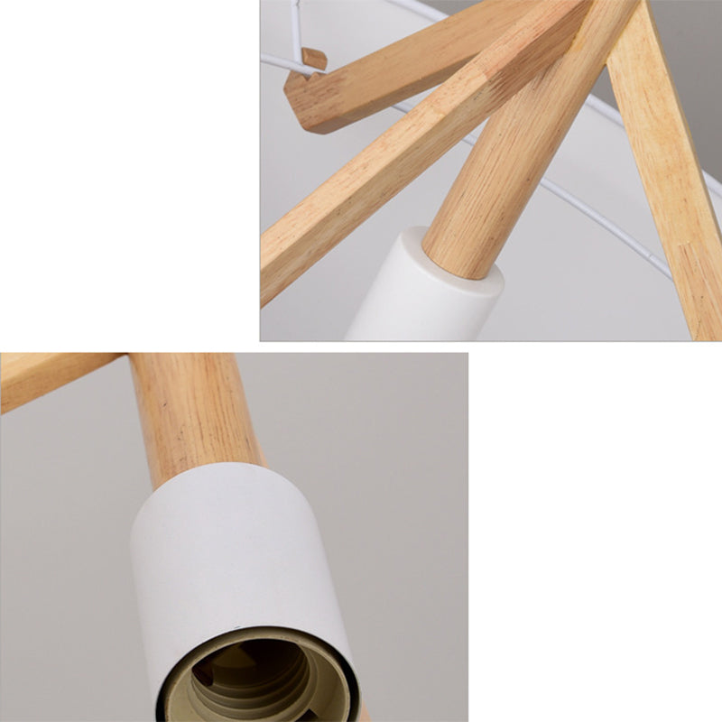 Lampada sospesa in tessuto in tessuto tamburo Modern Minimalist 1 Luce a sospensione Luce per camera da letto