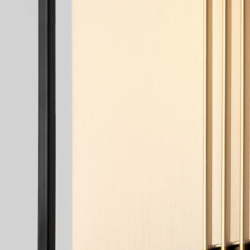 Rectangle Fabric Shade Pendant Hanging Lamp Chinese Style 1 Light Bedroom Hanging Ceiling Light