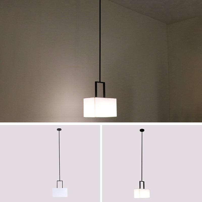 Tambor de tono blanco lámpara colgante de colgantes moderno 1 luz de techo colgante de luz para dormitorio