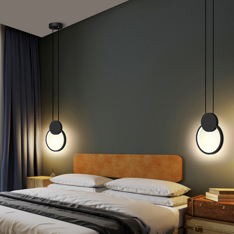 Geometrical Shape LED Pendant Lamp Modern Minimalist Metal Hanging Lamp for Living Room