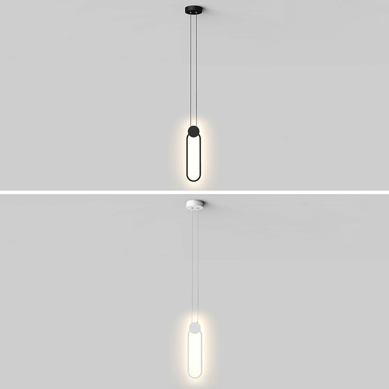 Geometrical Shape LED Pendant Lamp Modern Minimalist Metal Hanging Lamp for Living Room